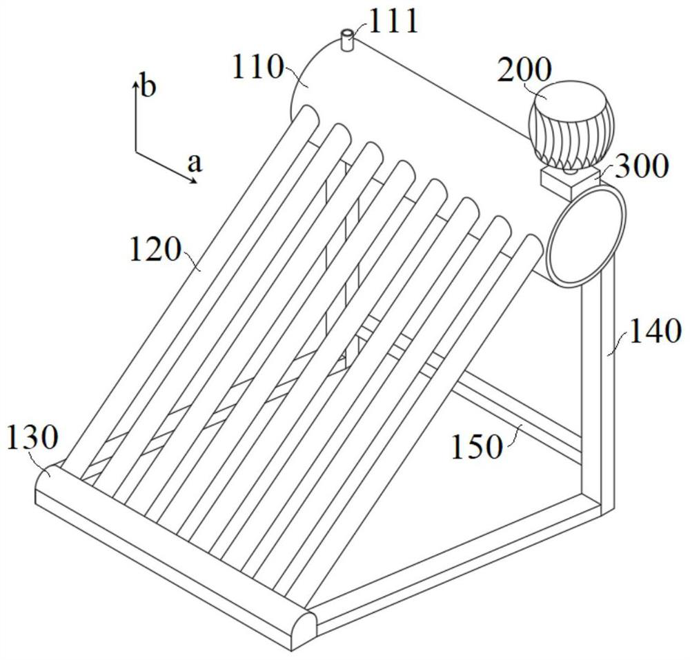 A kind of wind mechanism and solar water heater