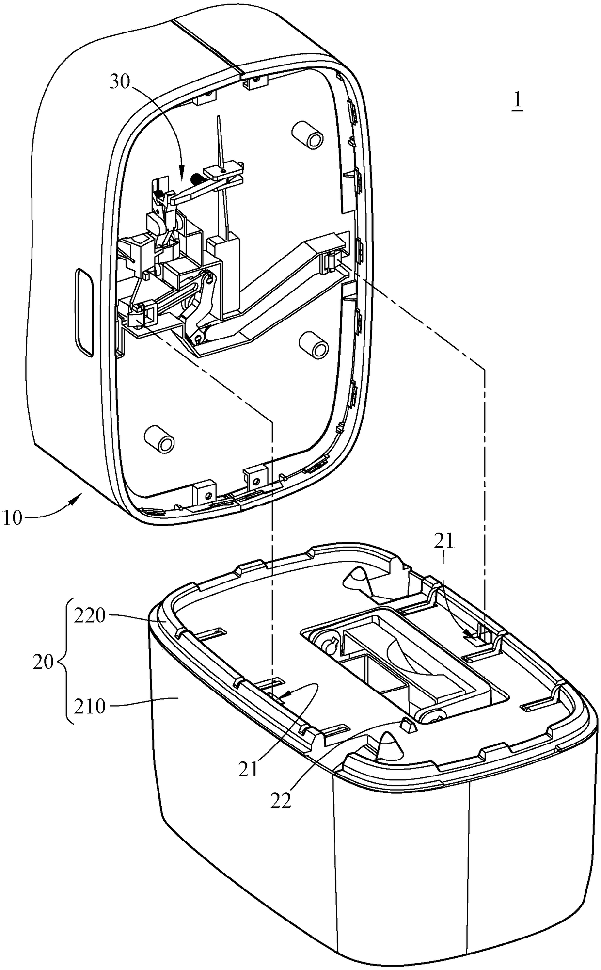 Dehumidifier and buckle mechanism