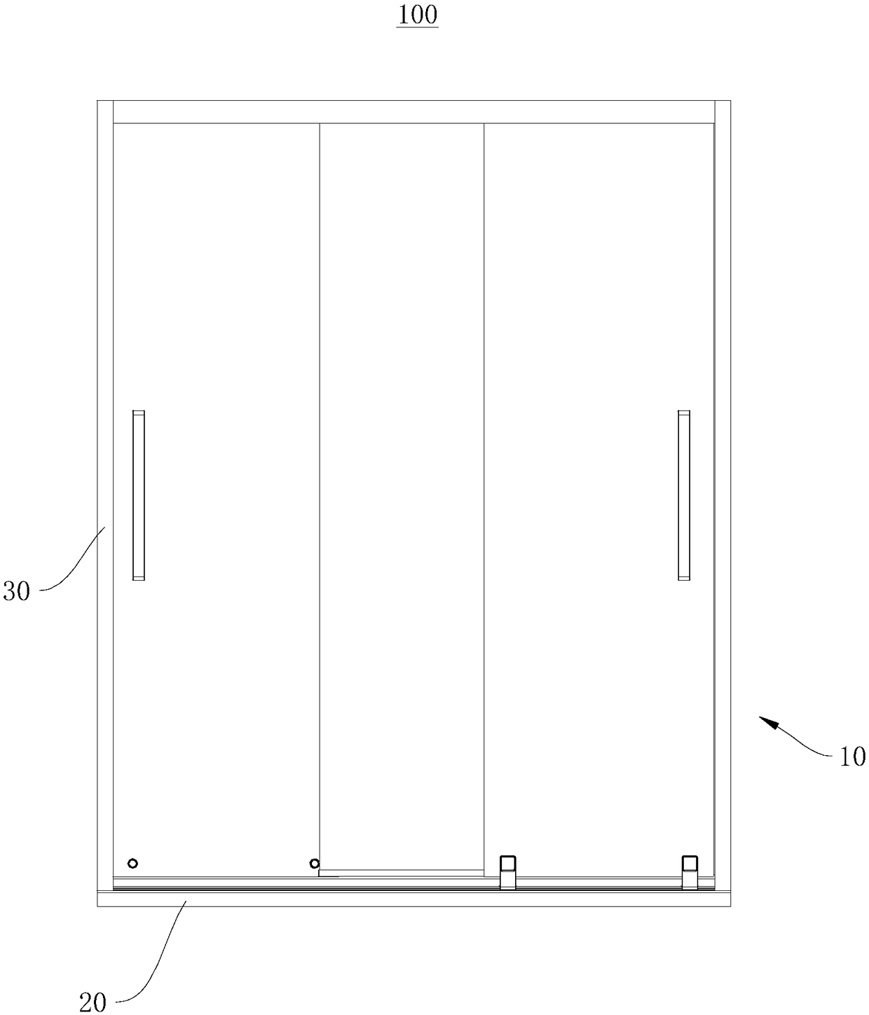 Triple linkage door and shower room door