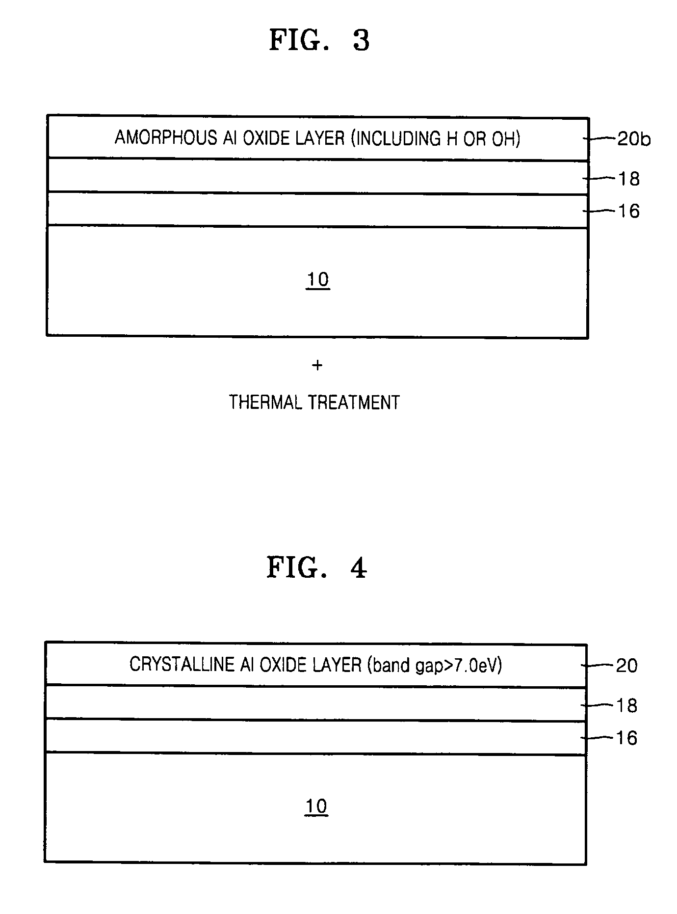 Crystalline aluminum oxide layers having increased energy band gap, charge trap layer devices including crystalline aluminum oxide layers, and methods of manufacturing the same