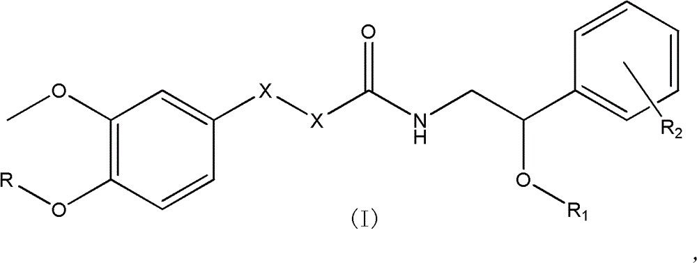 Ferulic acid phenethyl alcohol amine derivative and application thereof