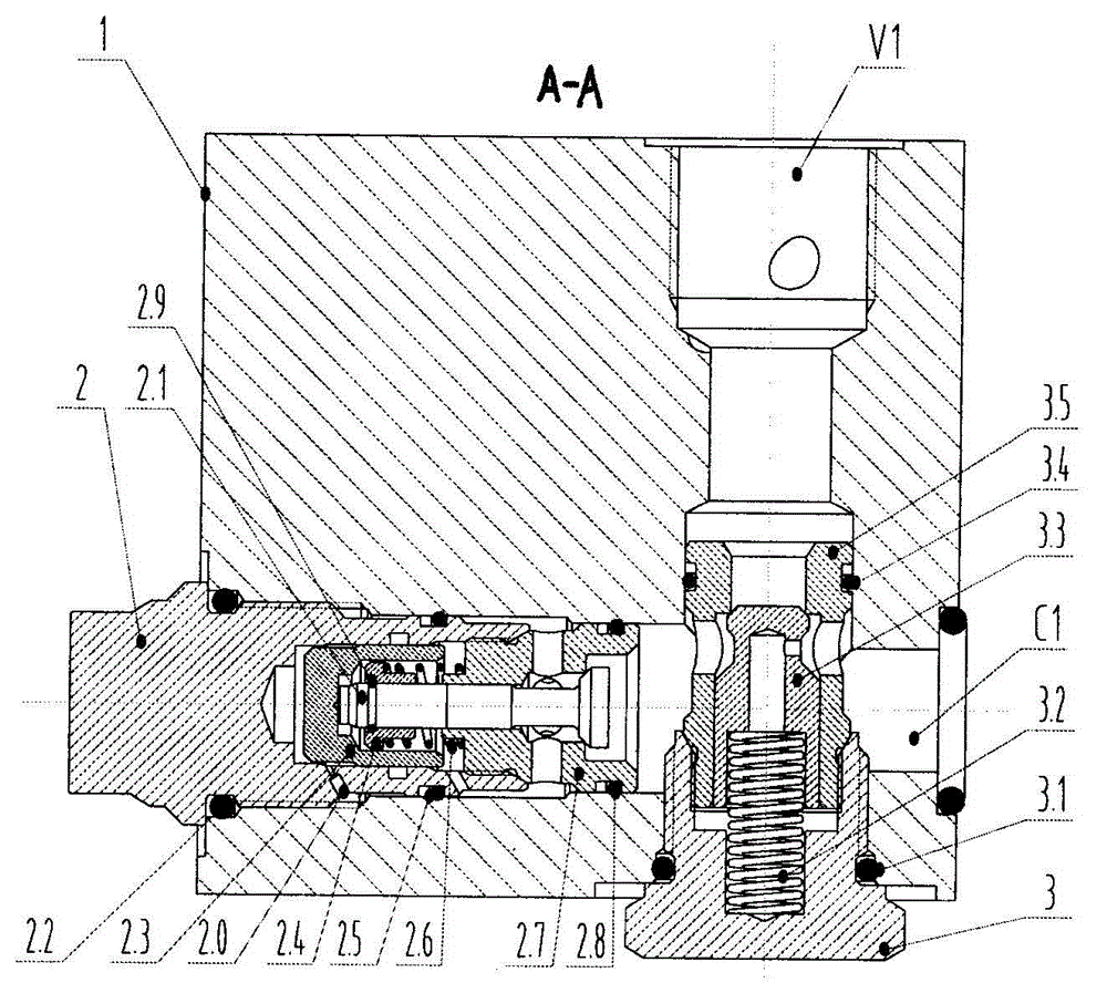 Self-cleaning oil recharging lockup valve of combination type hydraulic cylinder