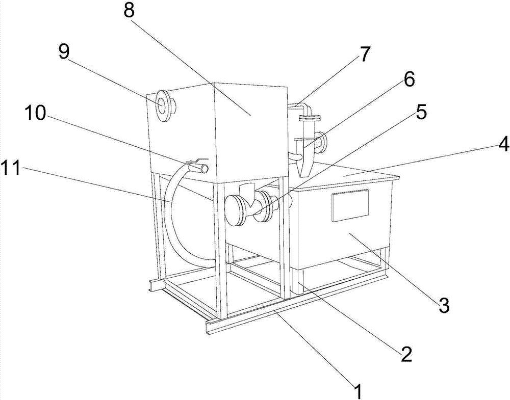 Device for separating and recycling heparin wastewater and saline water