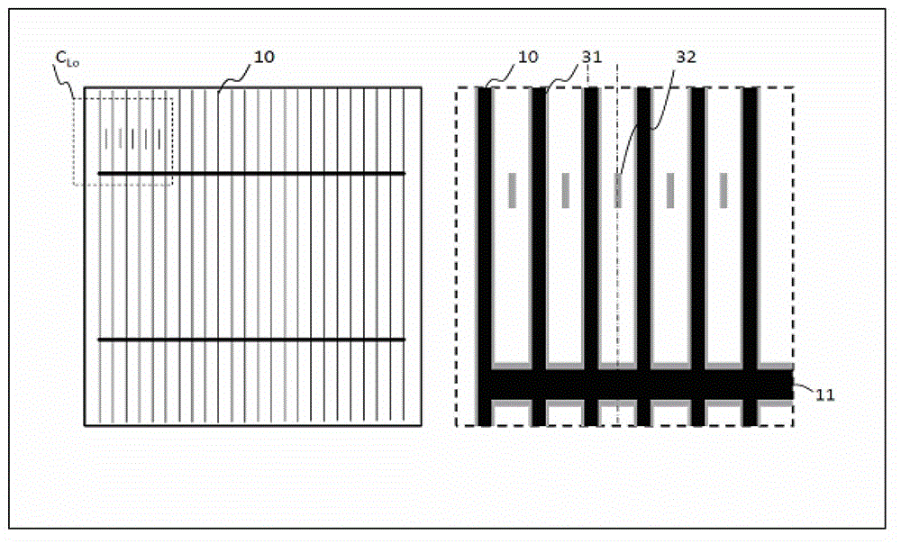 Selective electrode type solar cell grid line printing position precision detecting method