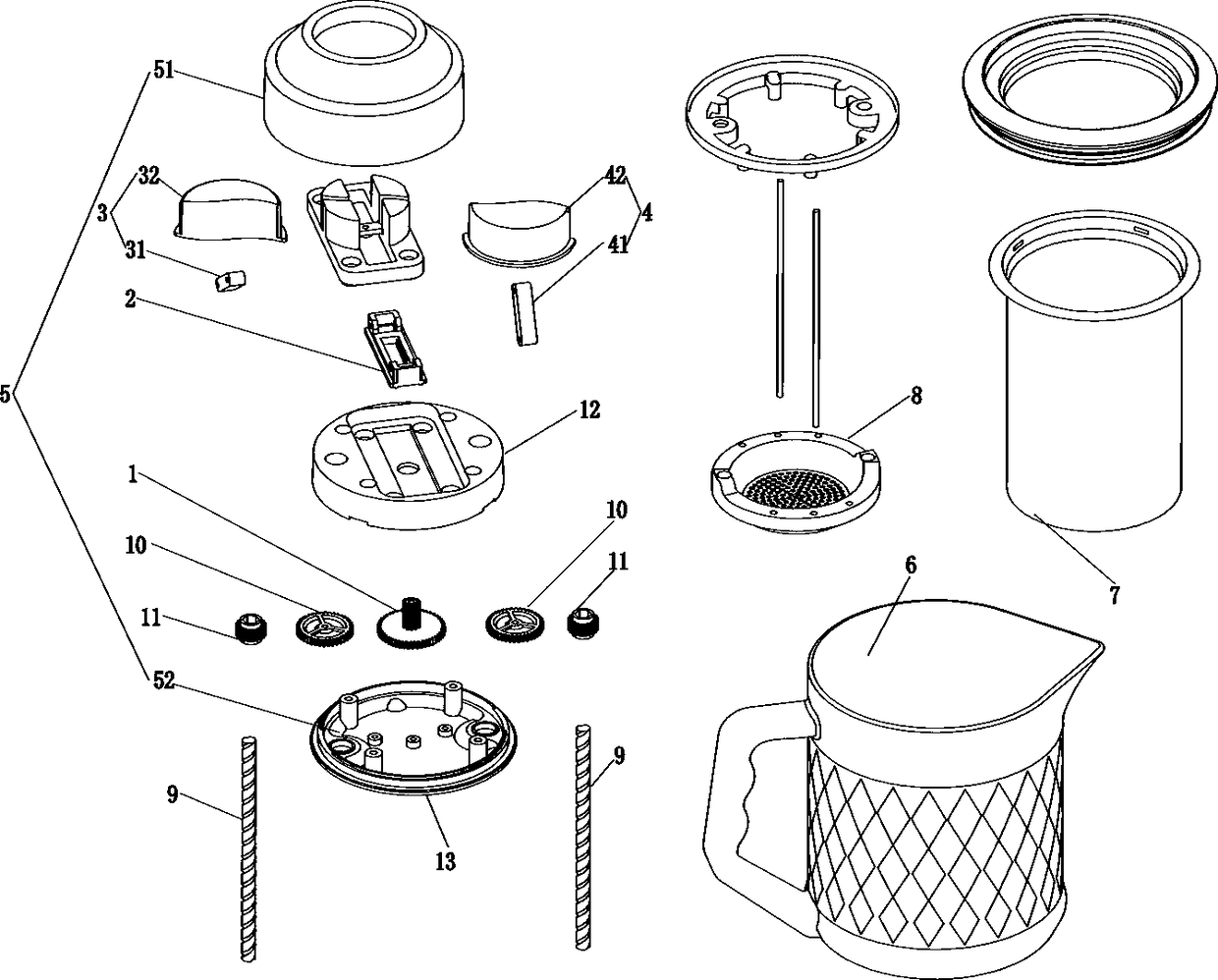 Button mechanism capable of converting pushing into rotation and teapot with mechanism