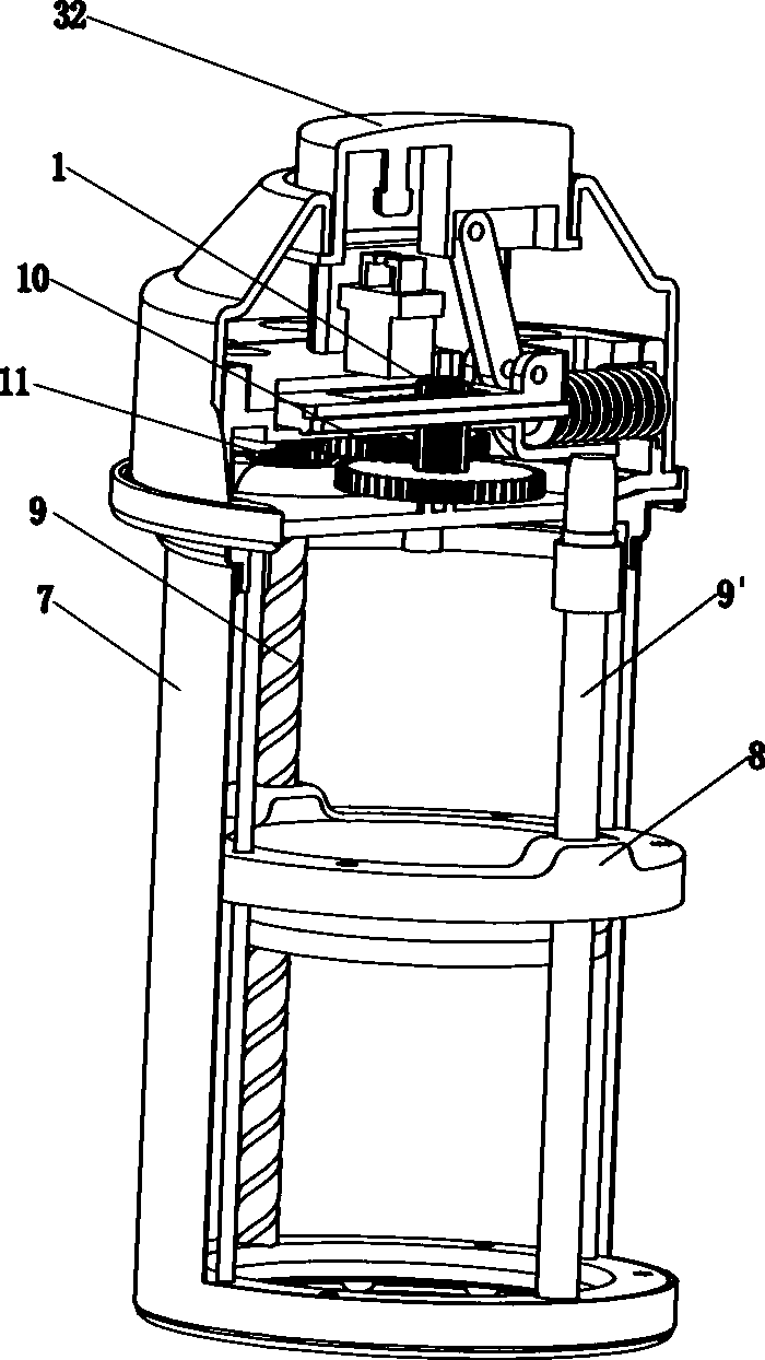 Button mechanism capable of converting pushing into rotation and teapot with mechanism