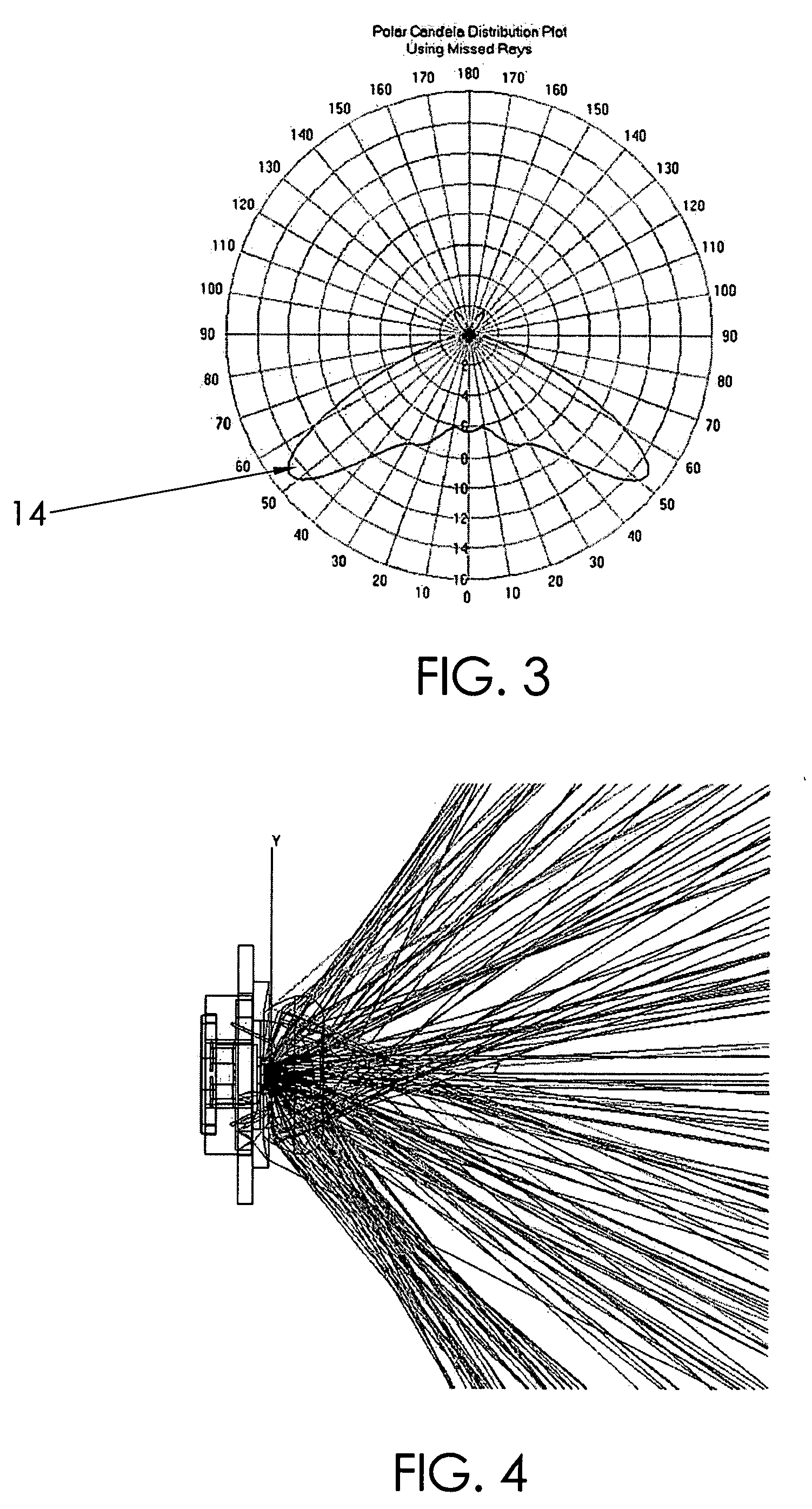 LED device for wide beam generation