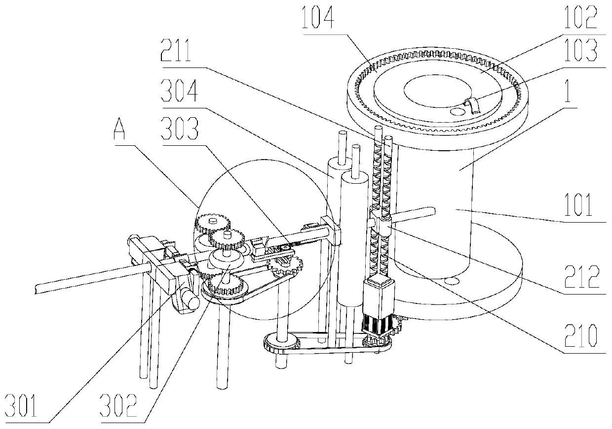 A water pipe automatic storage device