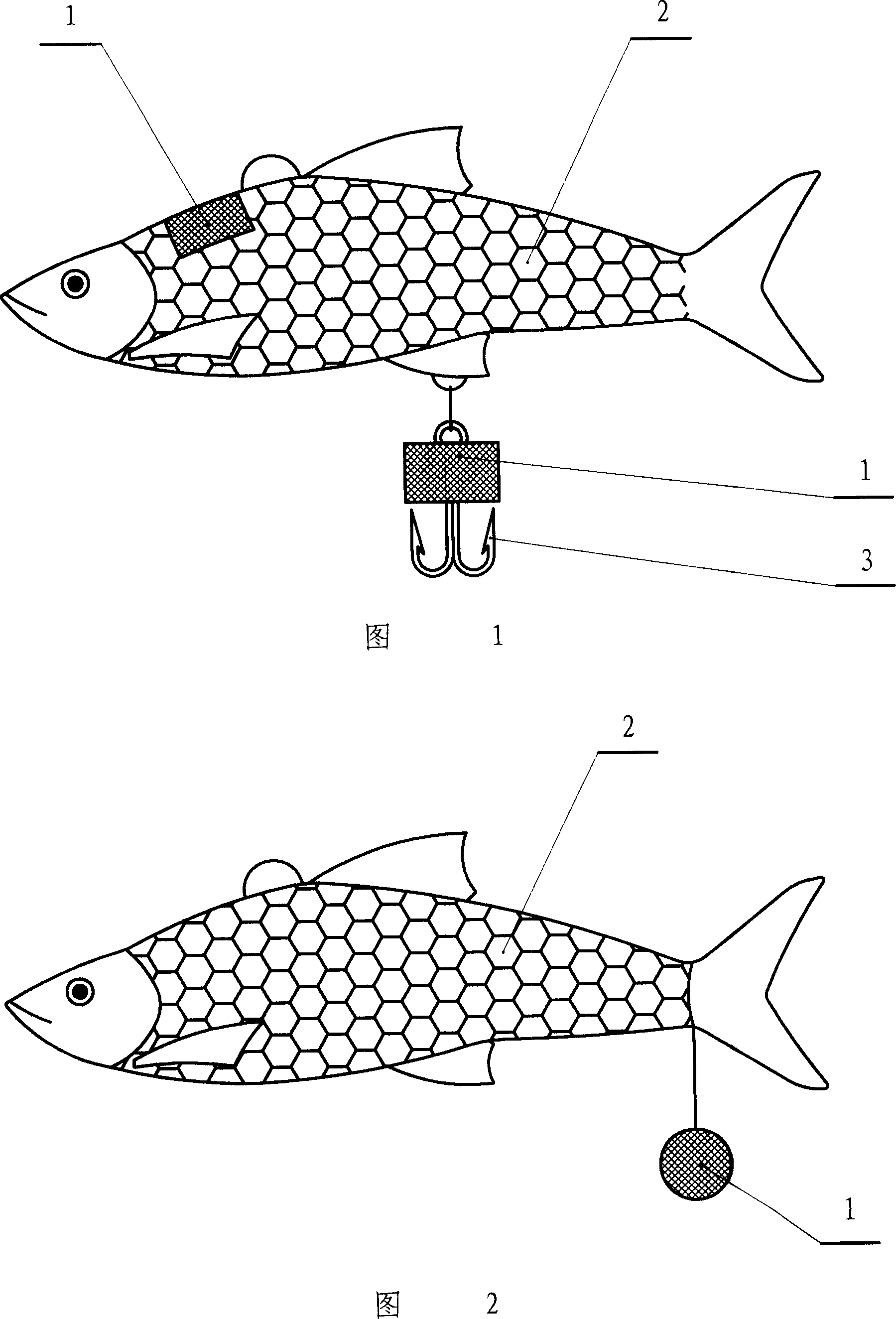 Method of raising hook-taking rate of simulating bait and composite simulating bait