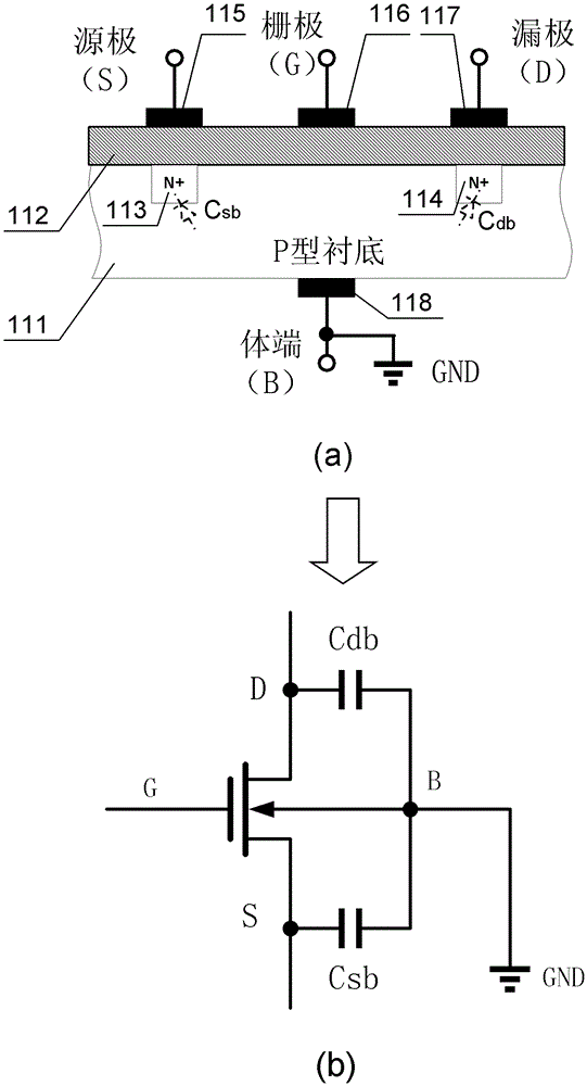 Source follower based on deep n-well nmos transistor