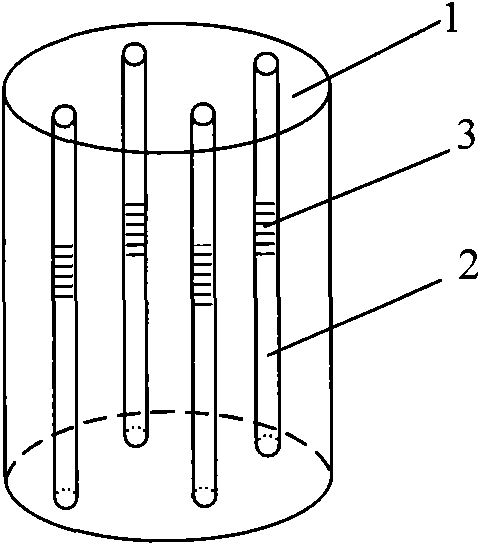 Rotary writing method of multi-core fiber grating
