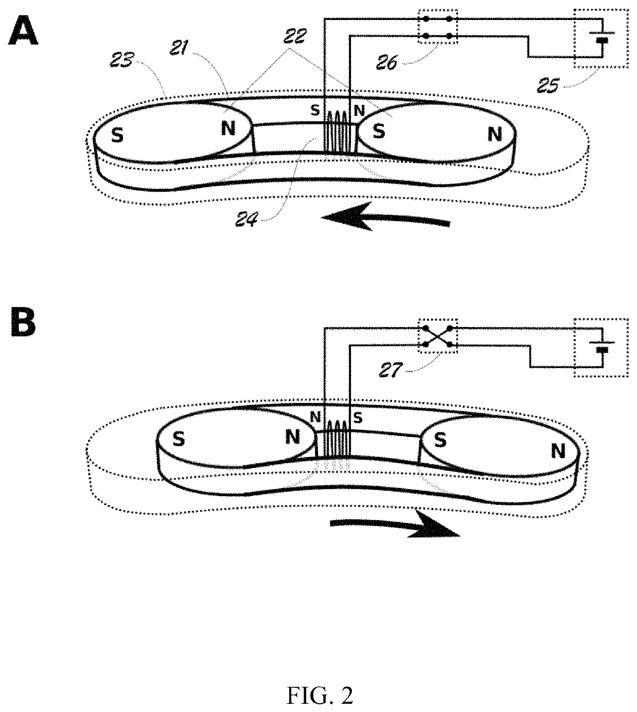 Time-varying magnetic field therapy using multistable latching mechanisms