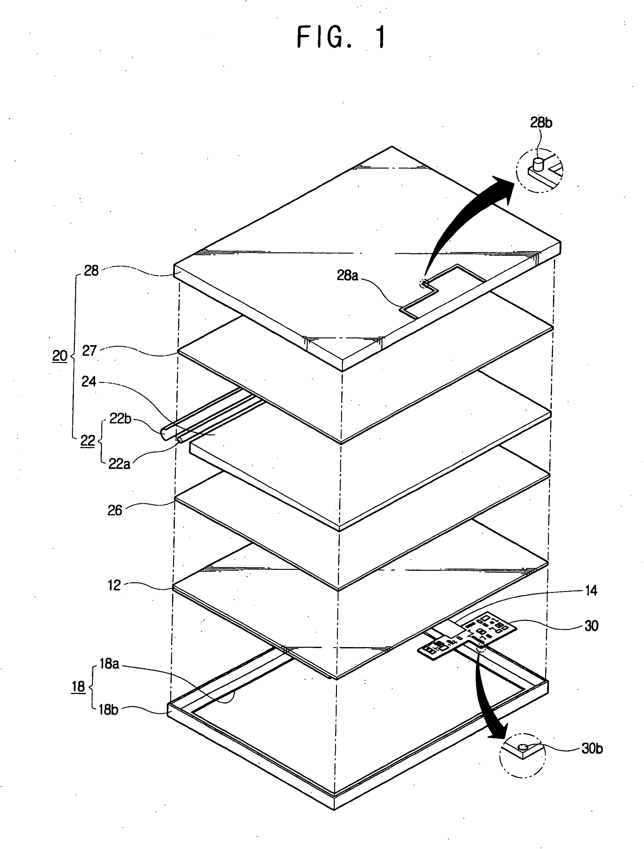 Flat panel display apparatus with grounded PCB