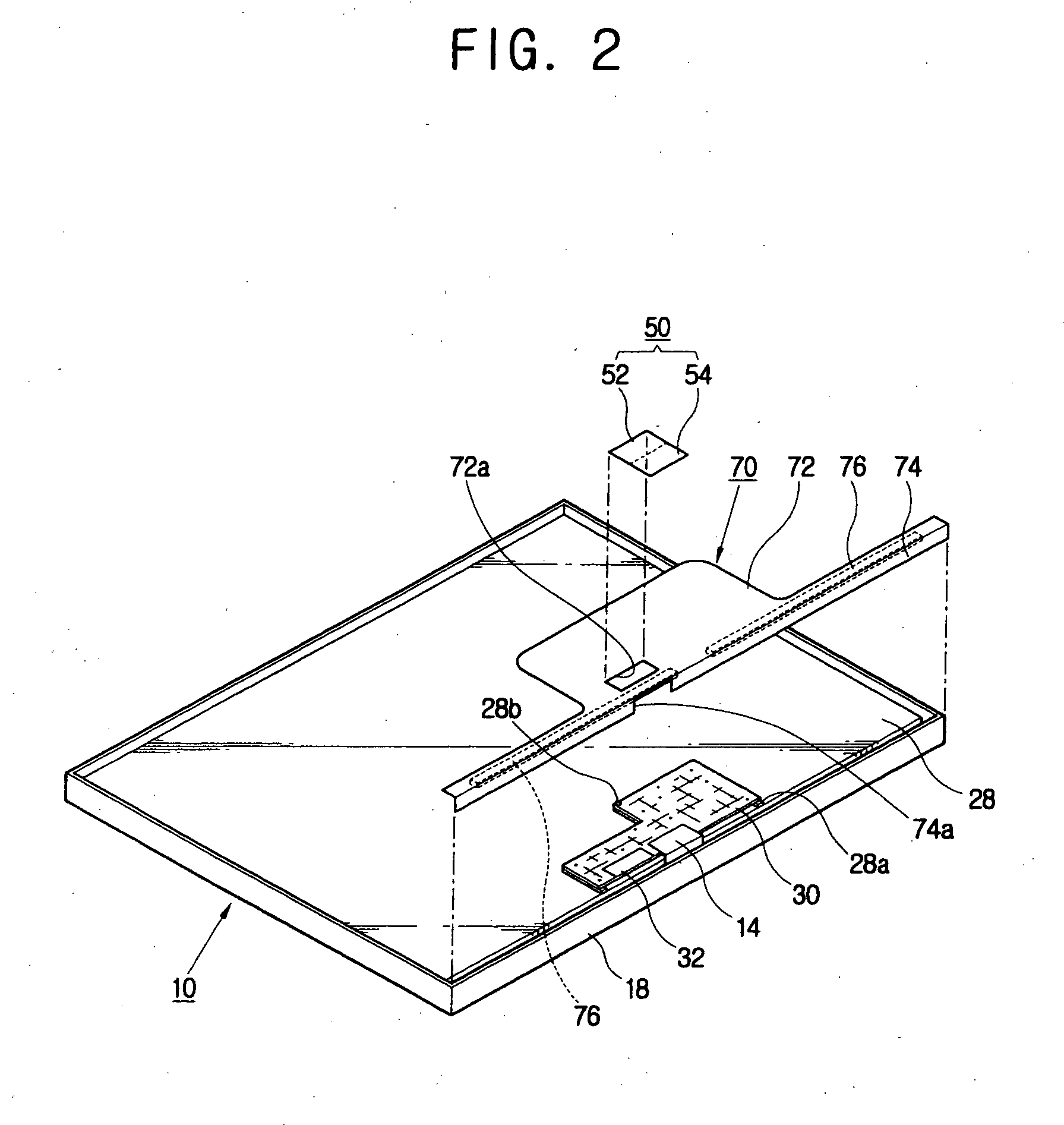 Flat panel display apparatus with grounded PCB
