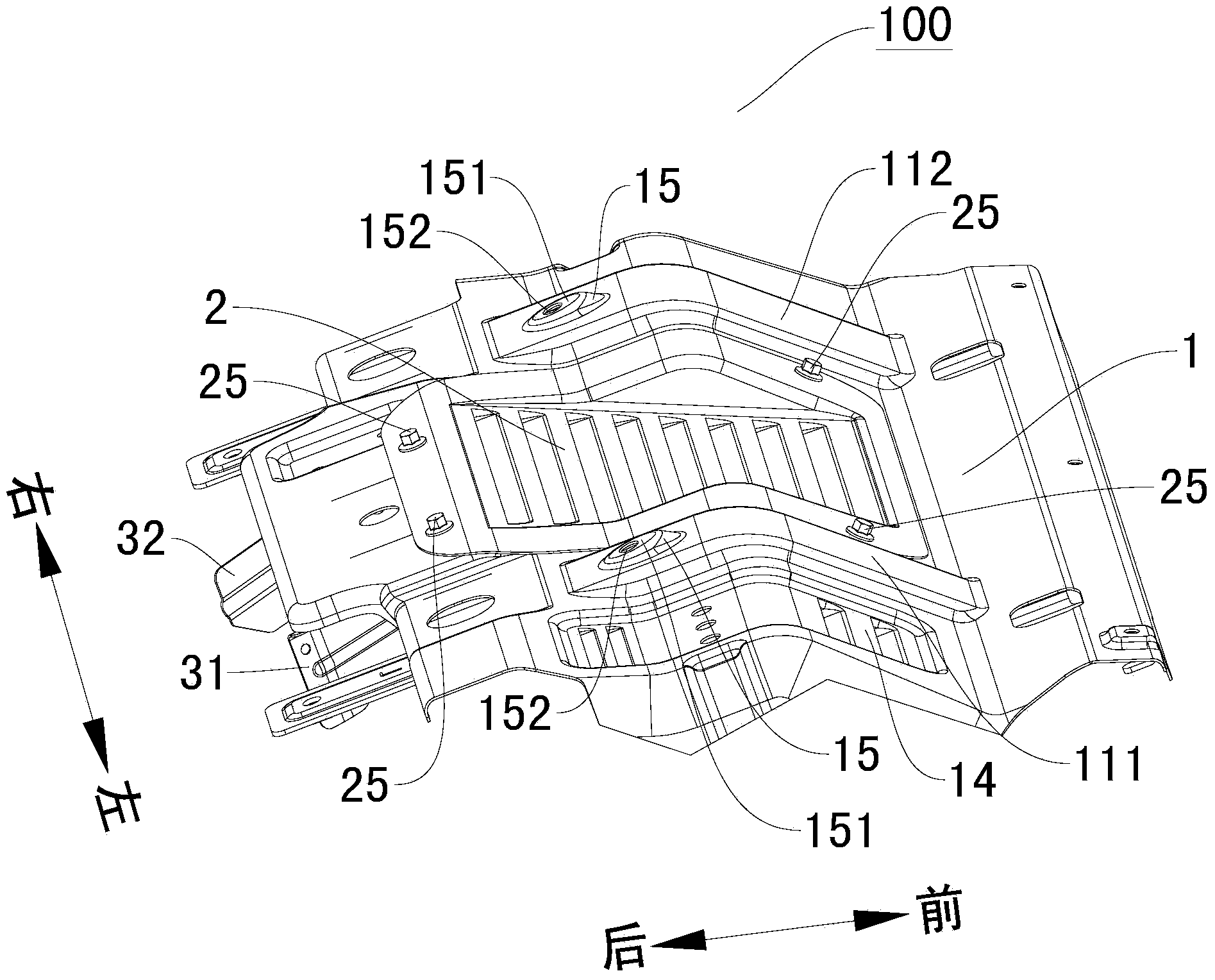 Engine splash guard assembly used for vehicle