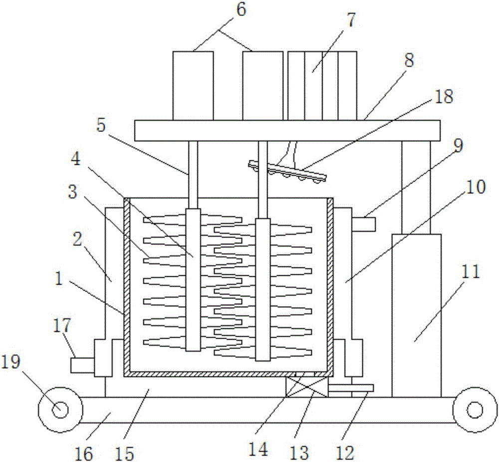 Stirring machine for seasoning raw materials