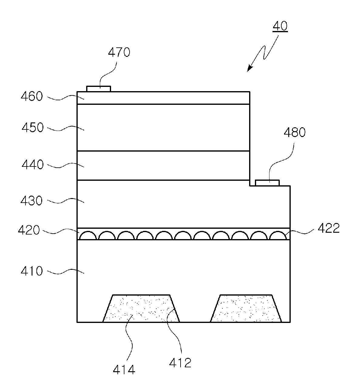 High efficiency light emitting diode