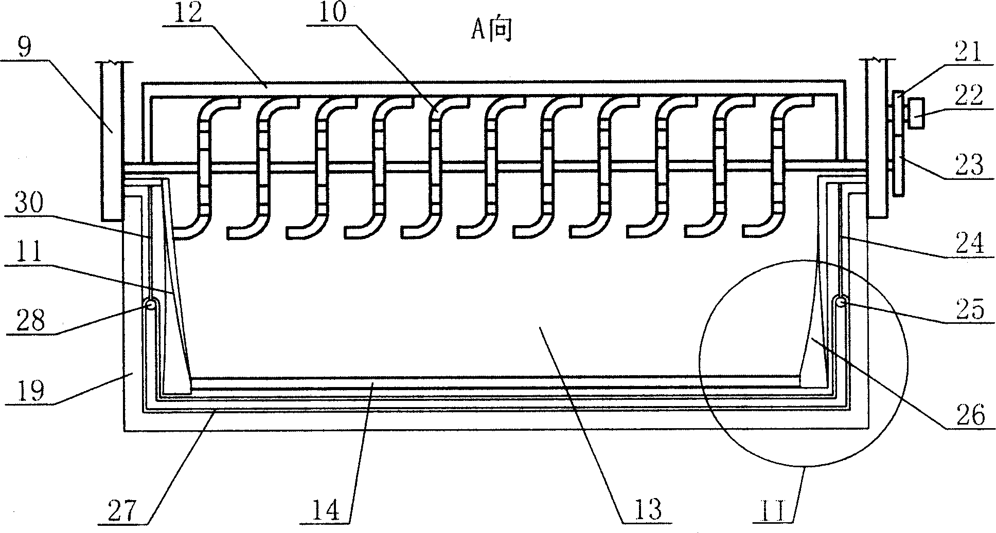 Deep tectorial mulching planting method and deep tectorial mulching machine