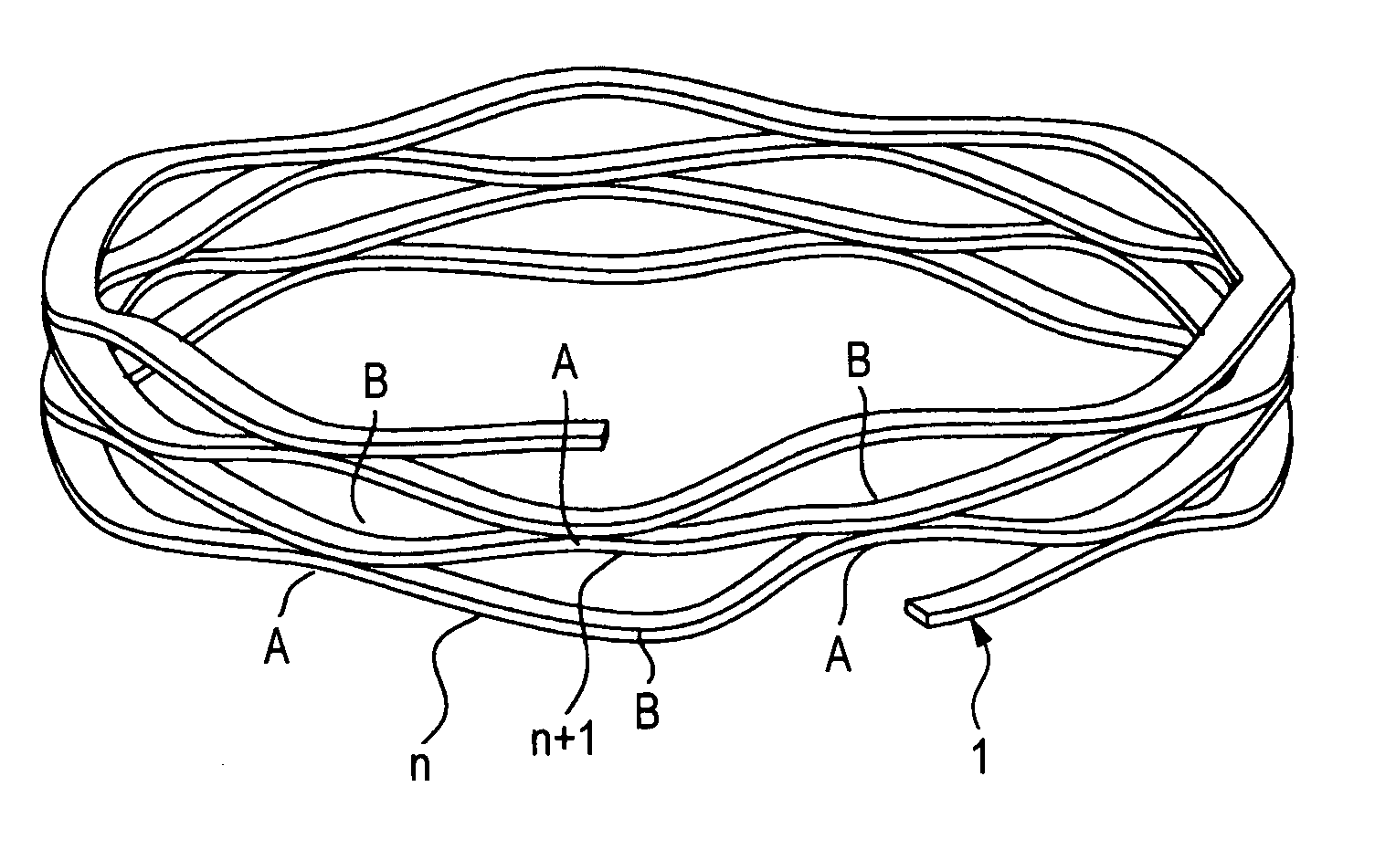 Wave coil spring