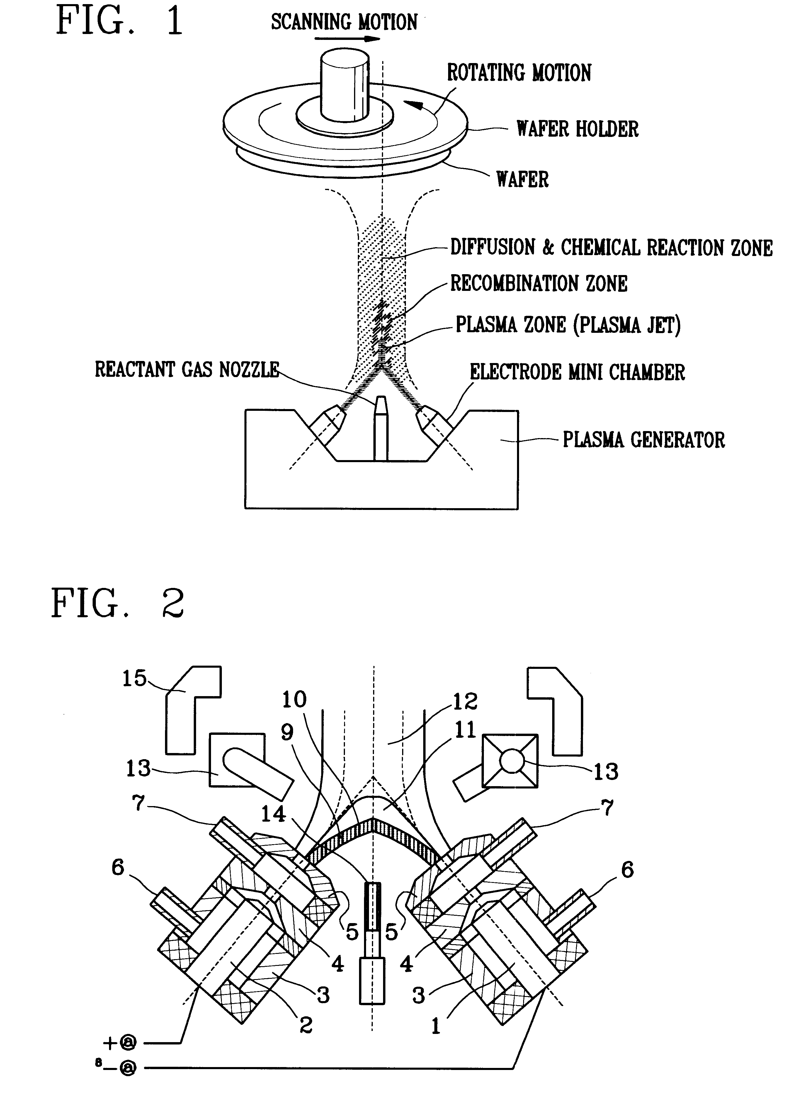 Method for removing residual metal-containing polymer material and ion implanted photoresist in atmospheric downstream plasma jet system