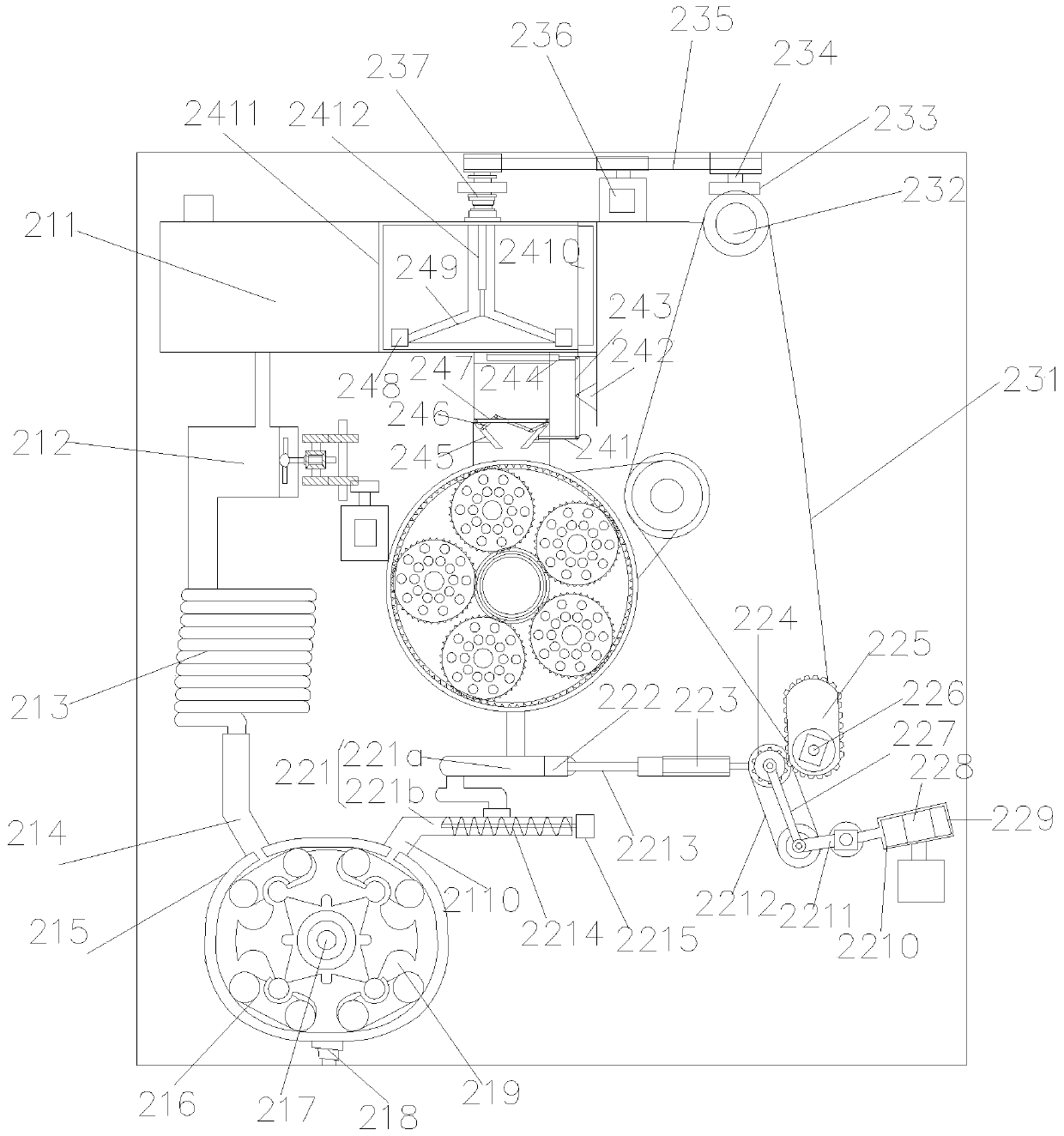 A hot beverage production device that facilitates ratio adjustment