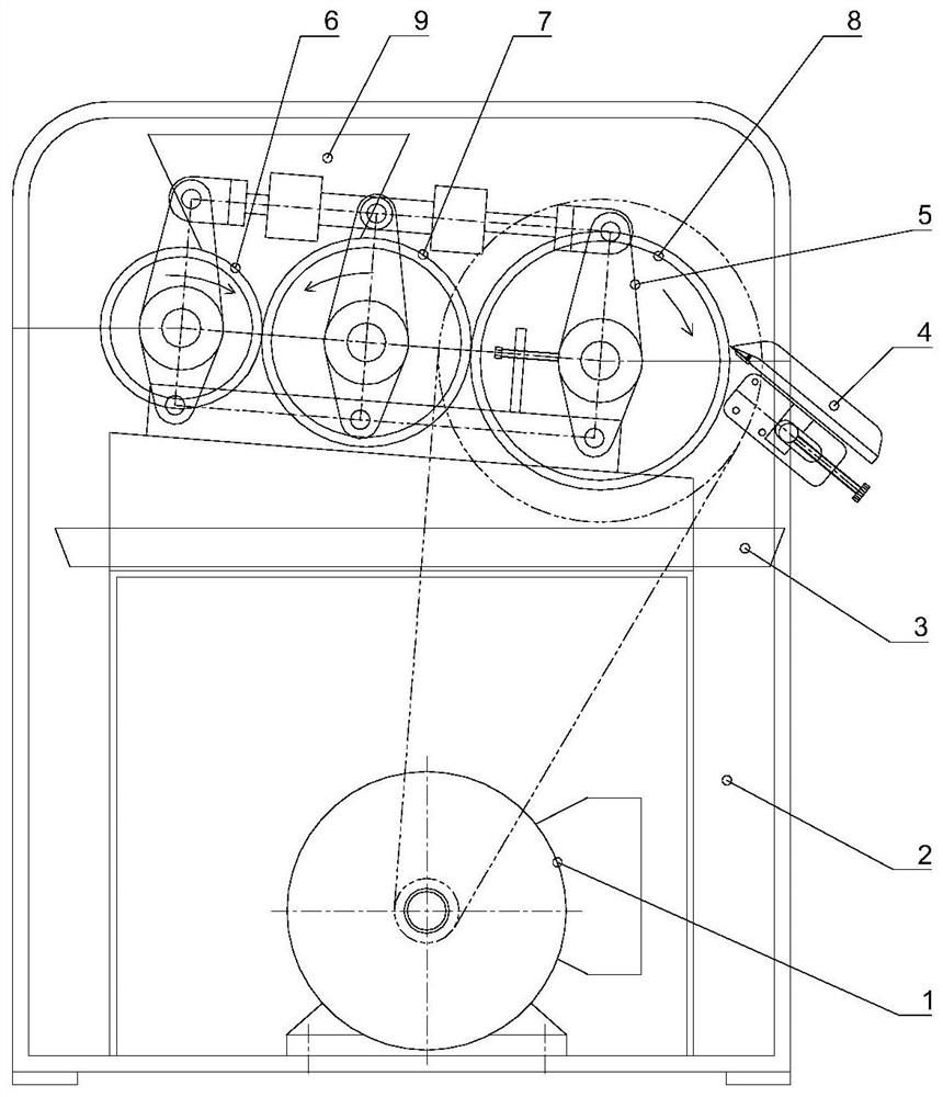 Unequal-diameter three-roller grinding machine