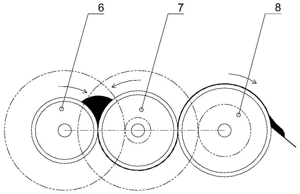 Unequal-diameter three-roller grinding machine
