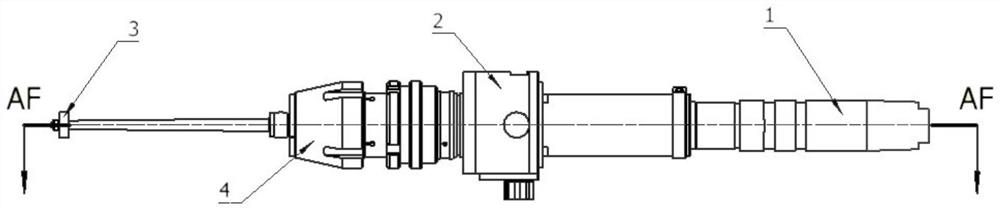 In-hole grinding device for electric heating element casing of voltage stabilizer