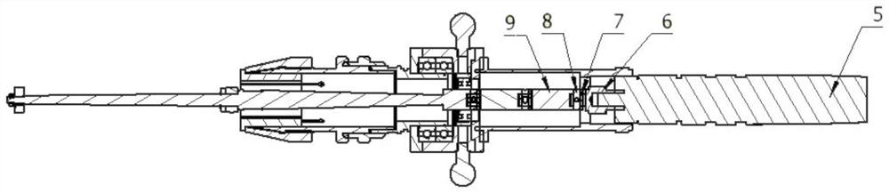 In-hole grinding device for electric heating element casing of voltage stabilizer