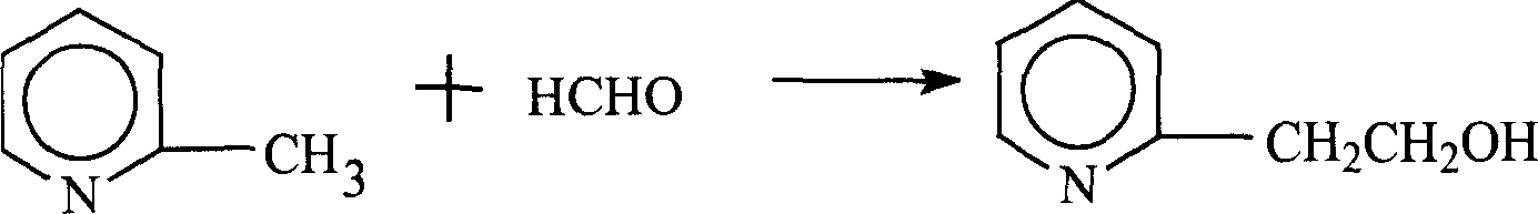 Process for large-scale preparation of 2-hydroxyethyl pyridine