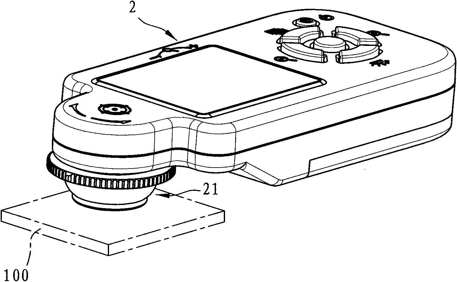 Microscope lens device with light guide function