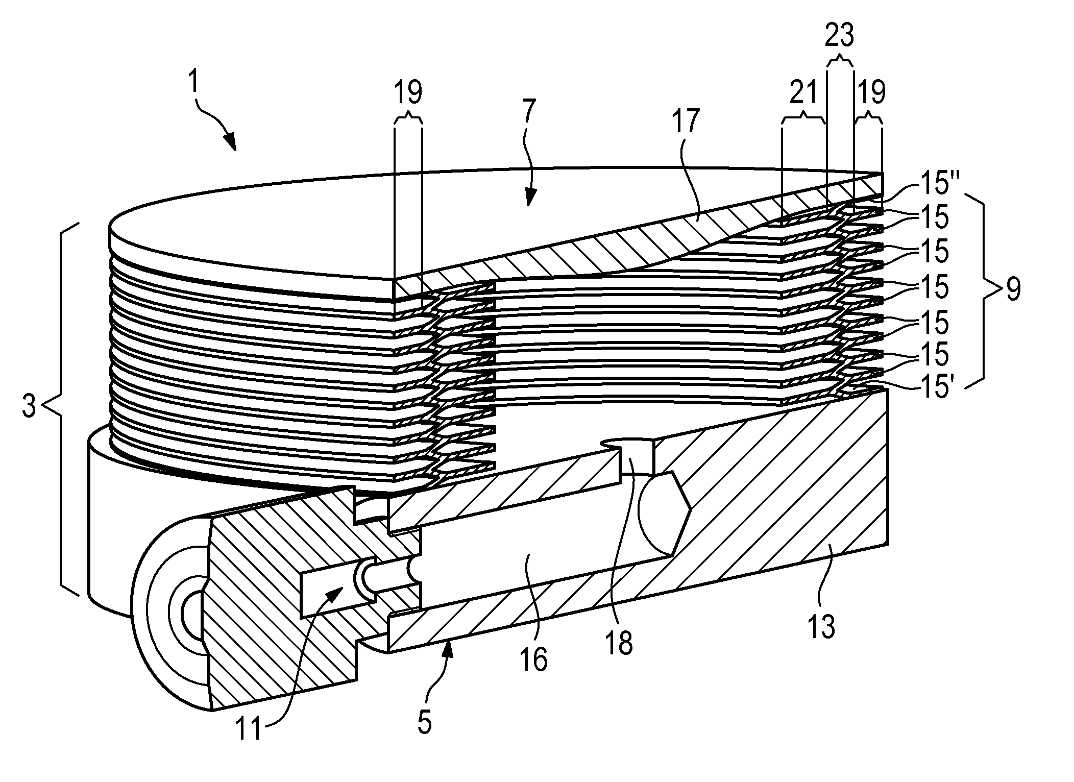 Hydraulic flat cylinder, hydraulic lifting cushion and use thereof, and method for aligning a generator