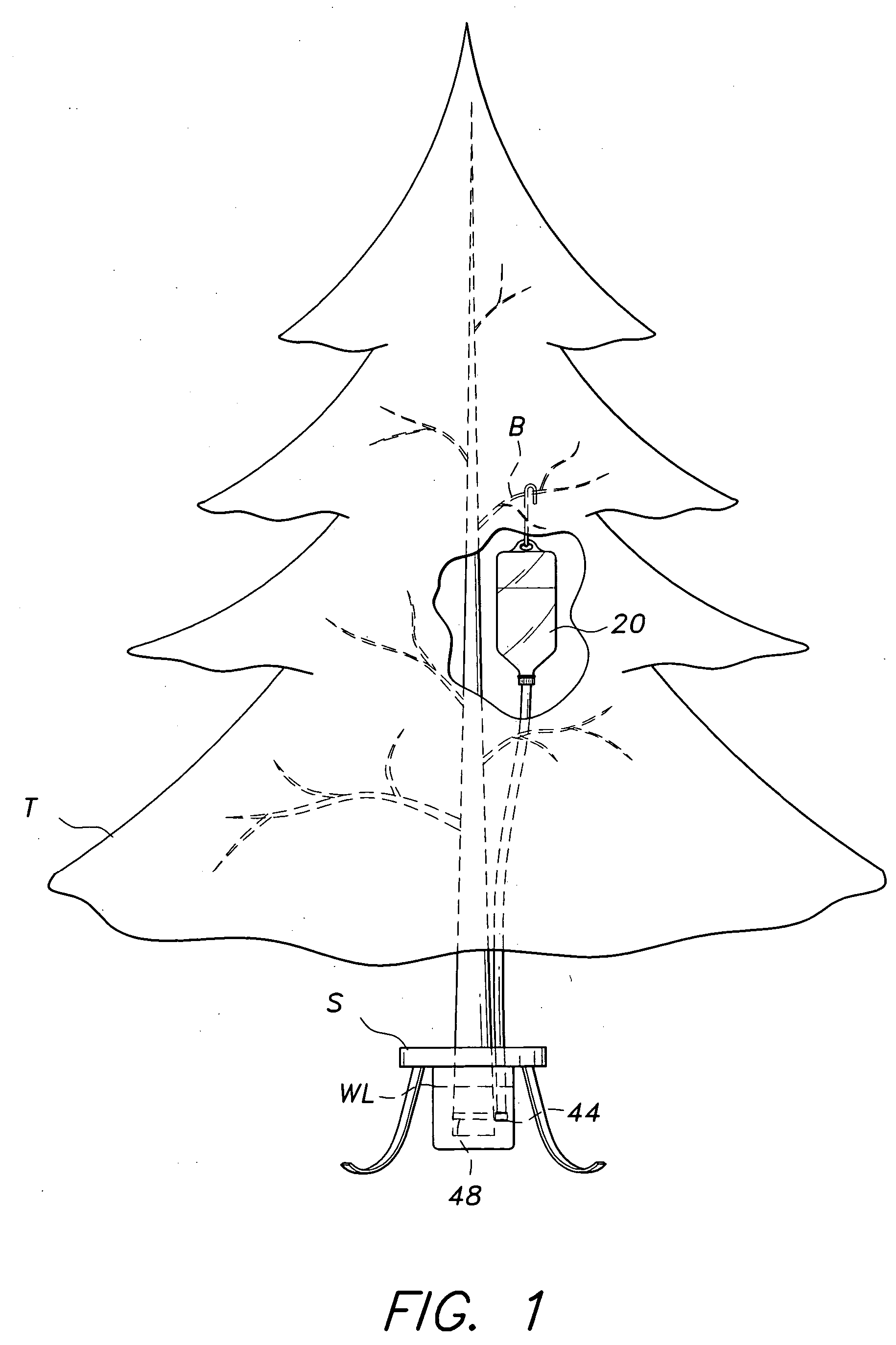 Christmas tree watering system
