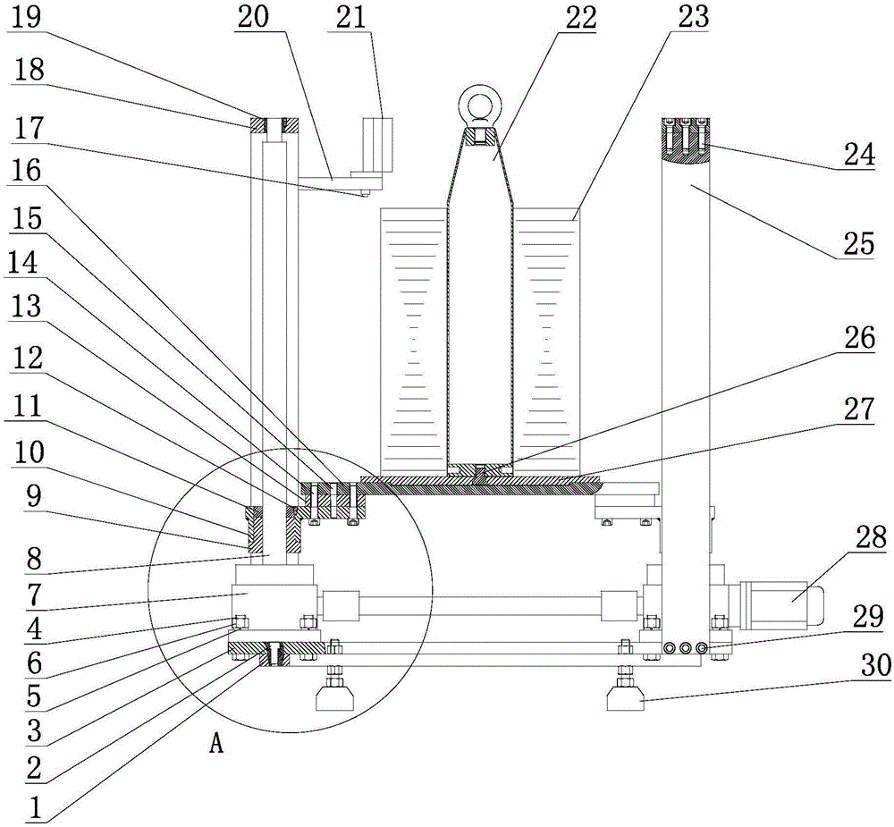 Automatic feeding elevator of high-speed punch by round punching and control method