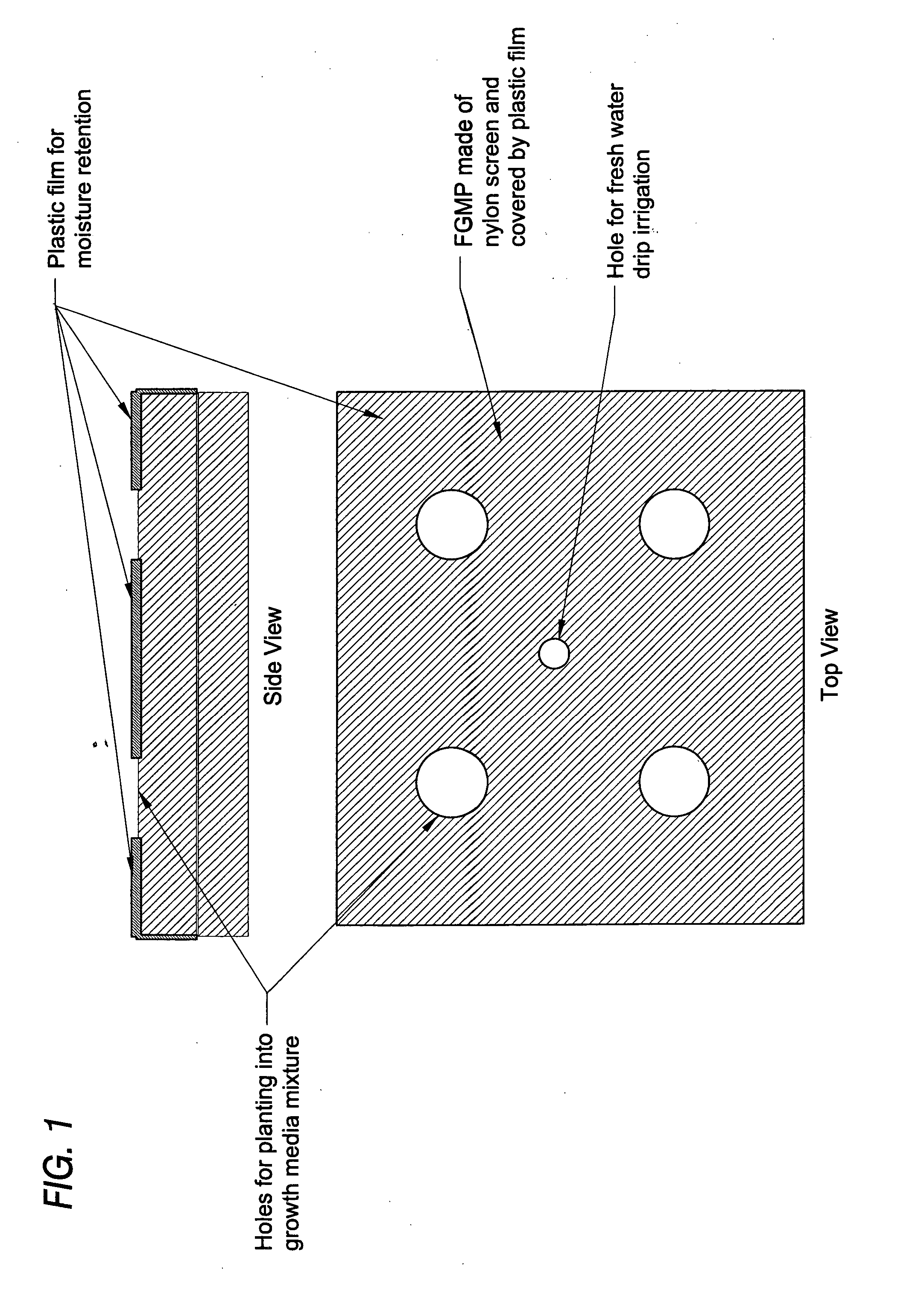 Floating plant cultivation platform and method for growing terrestrial plants in saline water of various salinities for multiple purposes