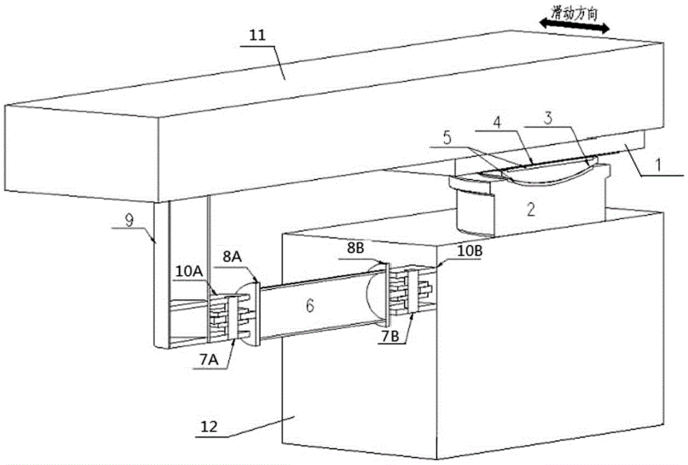 A Split Type One-way Sliding Hinge Bearing