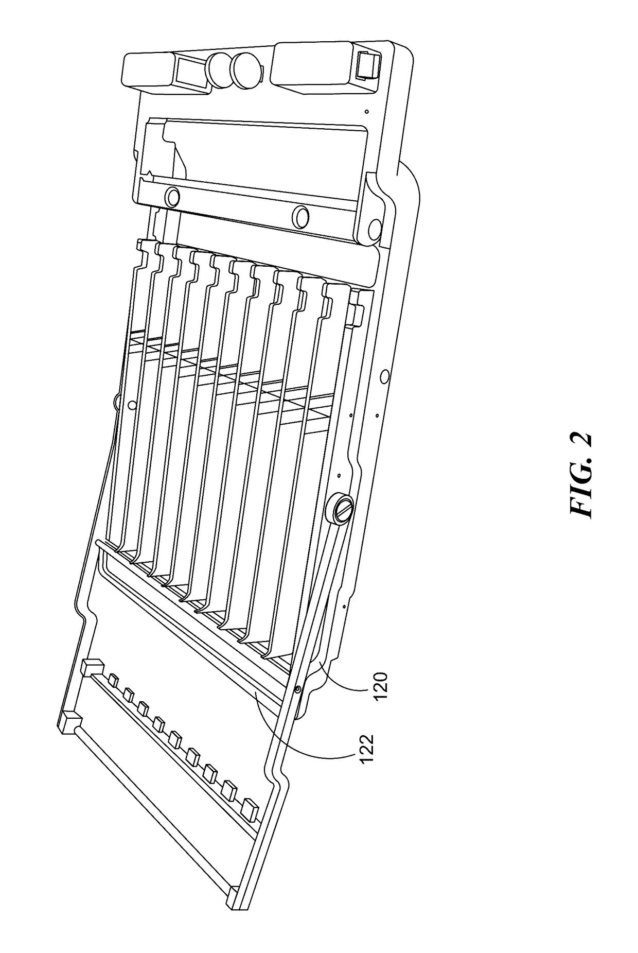 Cartridge assembly tray for immunoassay tests