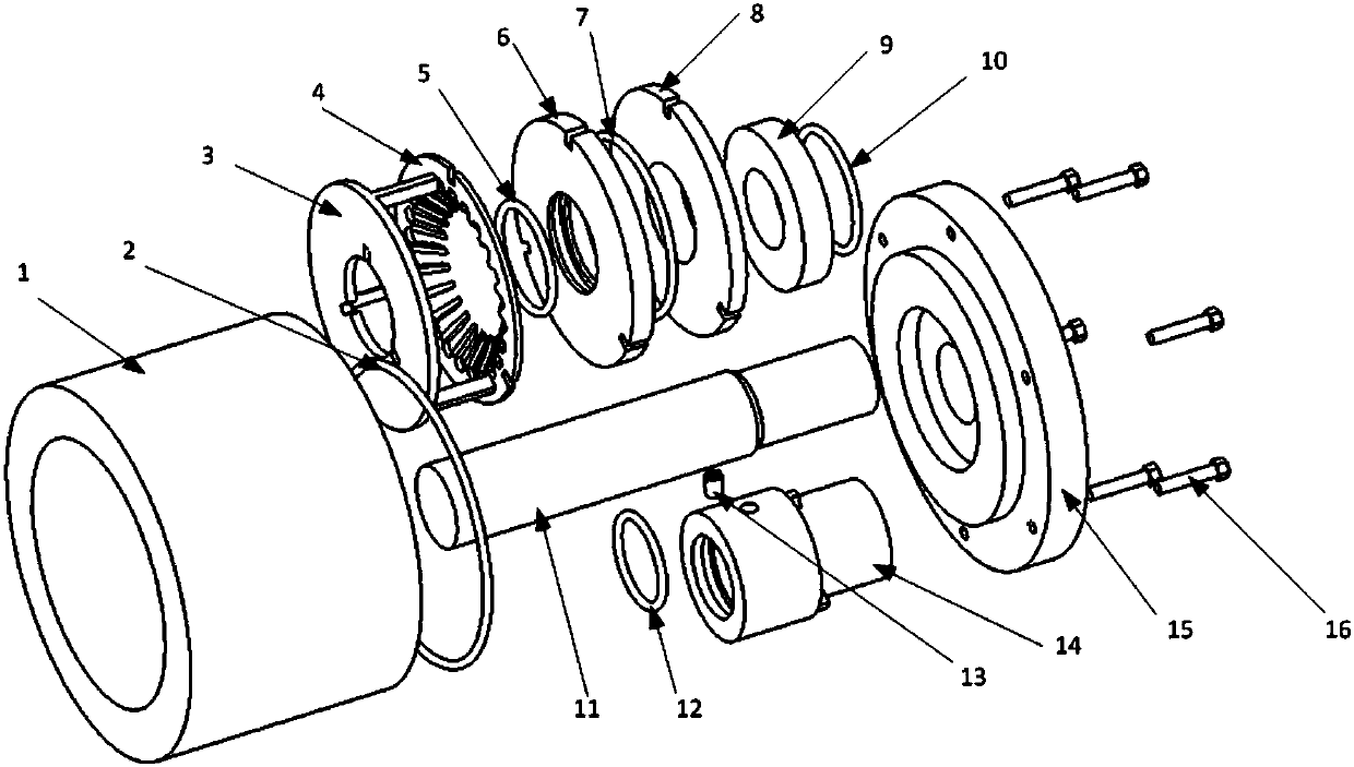 Diaphragm spring compensation type mechanical sealing device