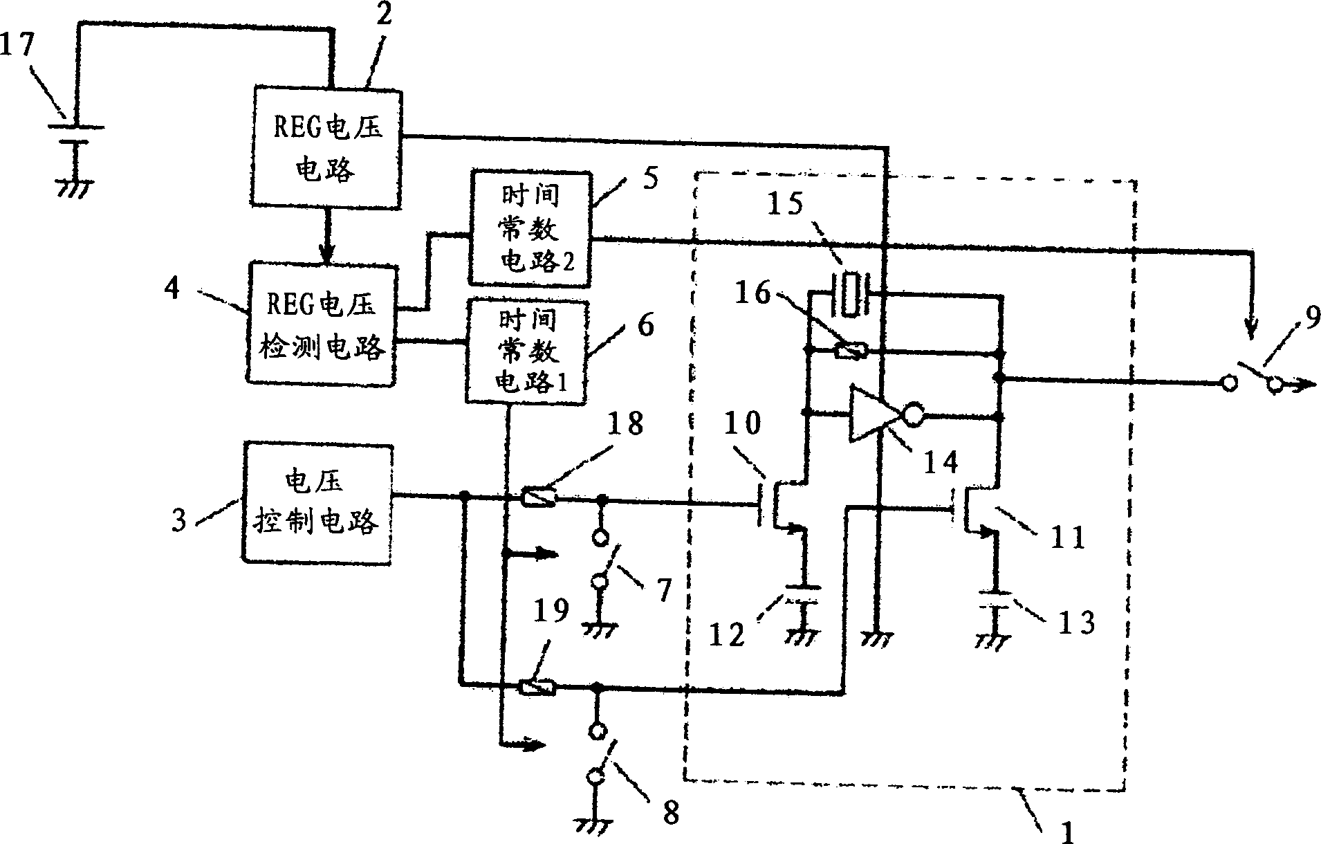 Oscillator starting control circuit