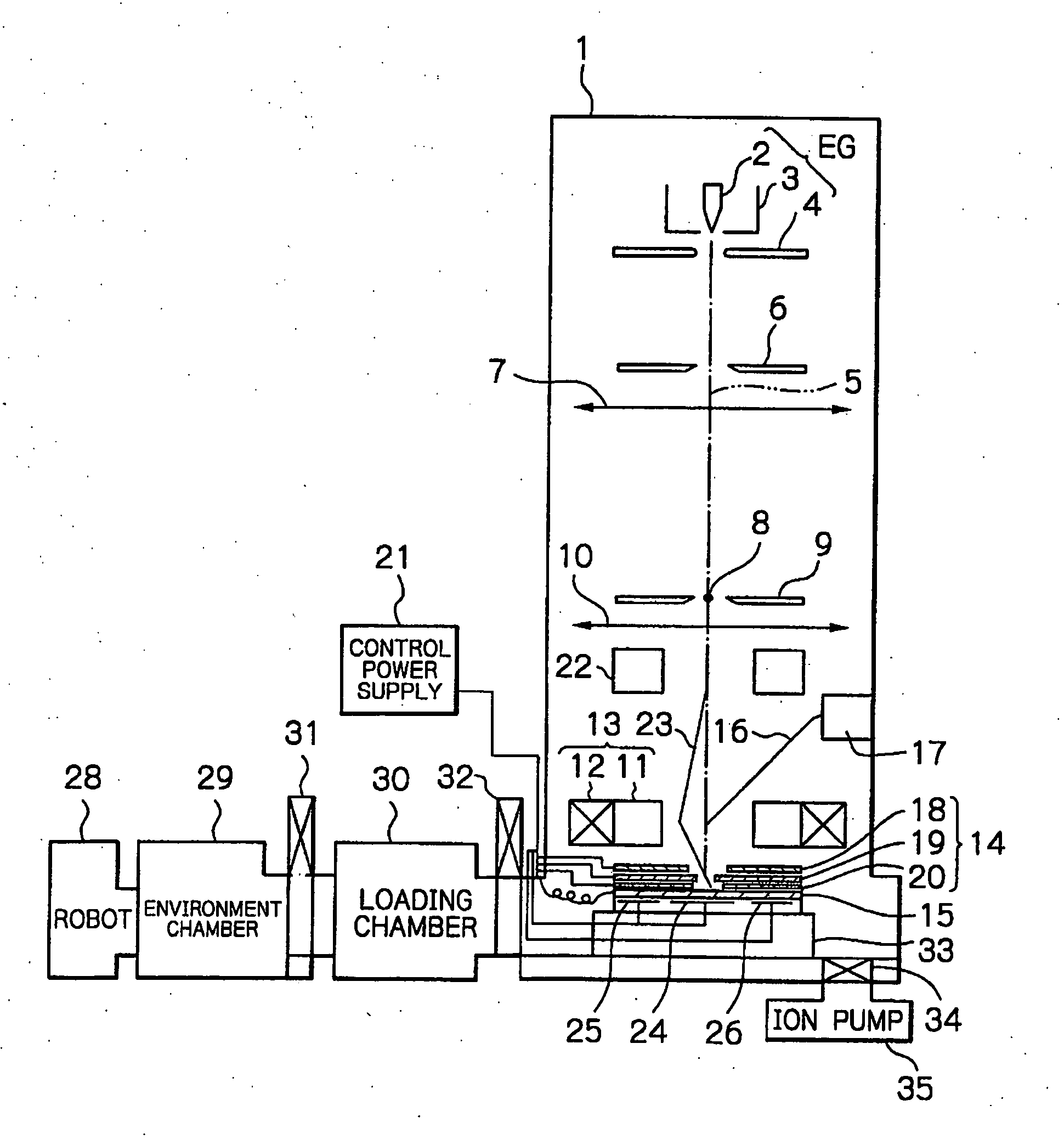 Electron beam apparatus and device manufacturing method using same