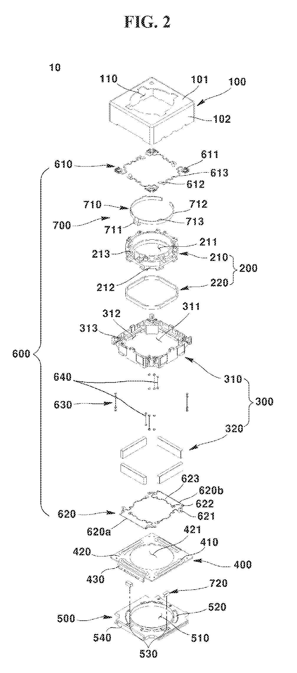 Lens driving unit, and a camera module and an optical appliance including the same