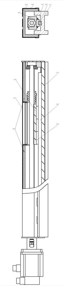 Dynamic sealing device for single shaft of casting mold numerical control machine