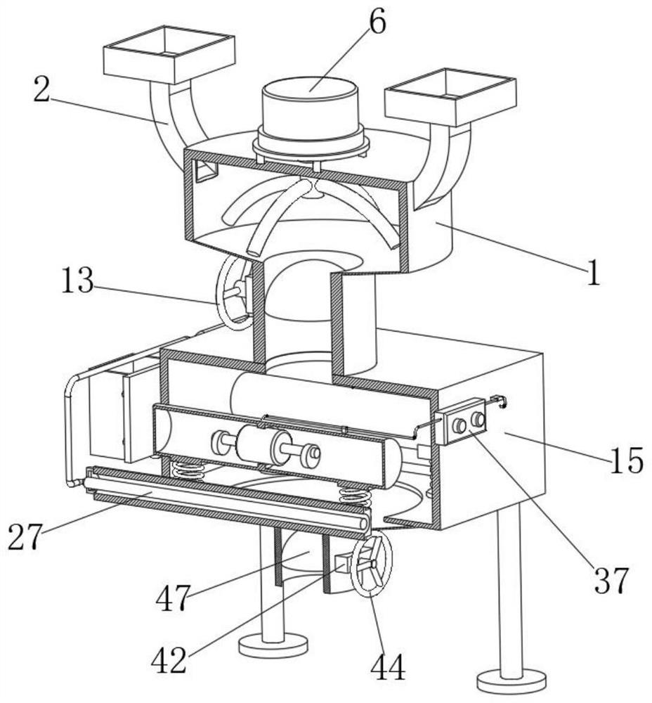 Proportioning and stirring device for preparing high-strength concrete
