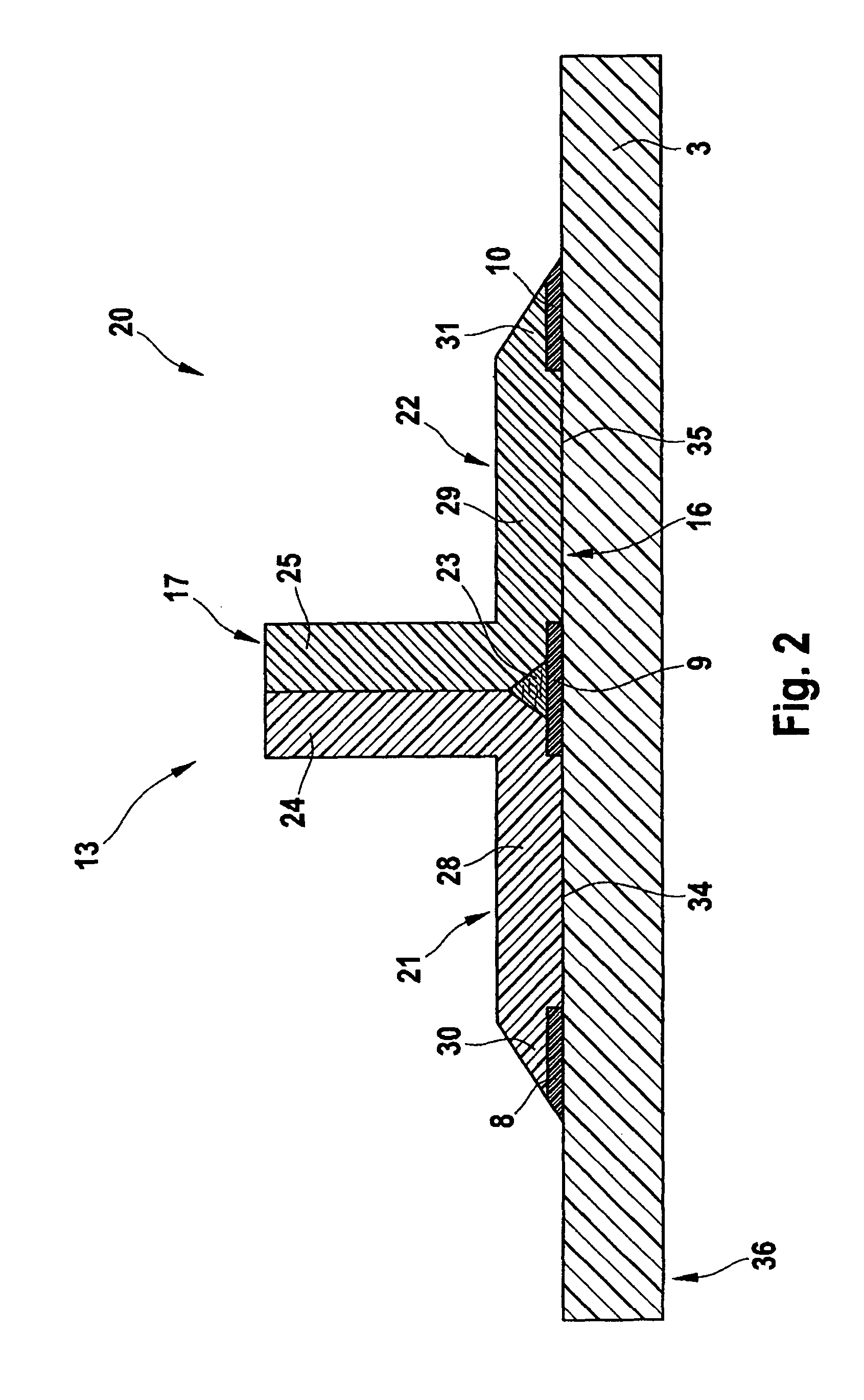 Connecting structure for an aircraft or spacecraft and method for producing the same