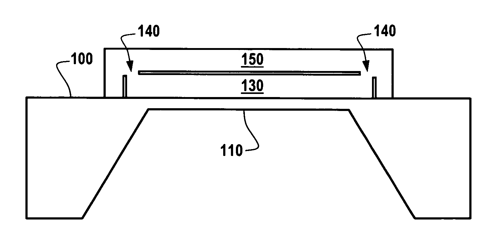 Top side reference cavity for absolute pressure sensor