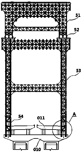 Method for mounting main bridge variable cross-section continuous steel truss girder by using cable crane