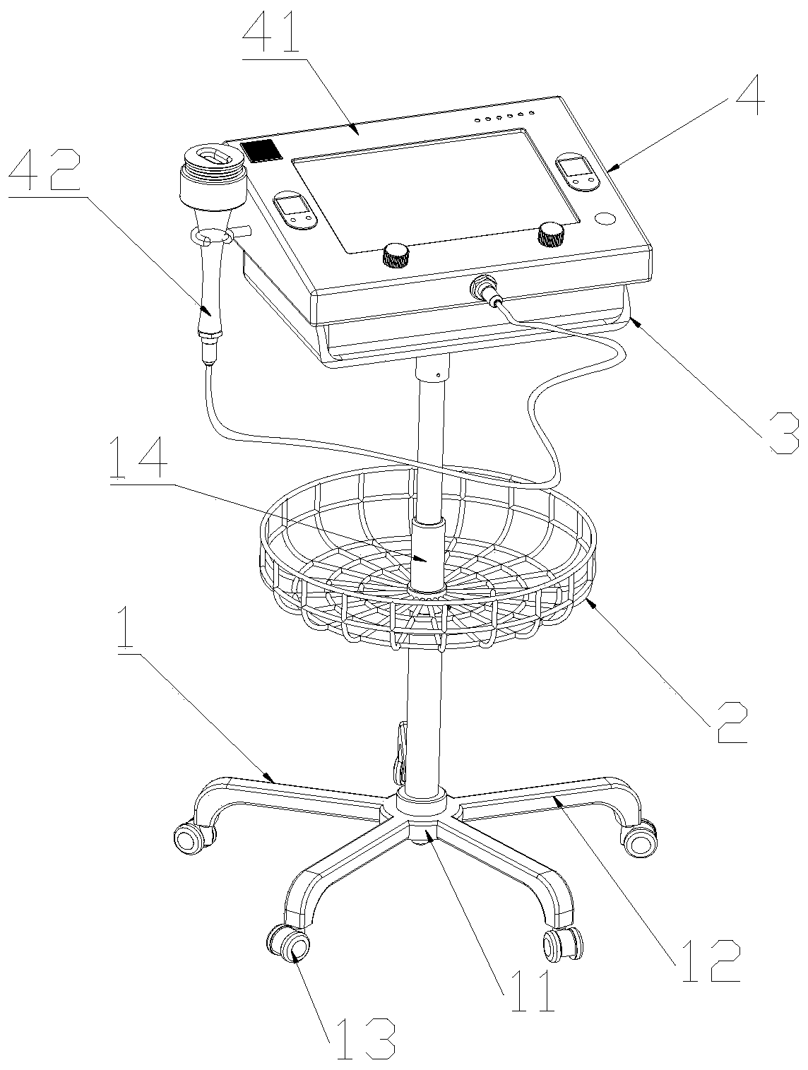 Visible sputum excretion instrument guided by ultrasonic waves