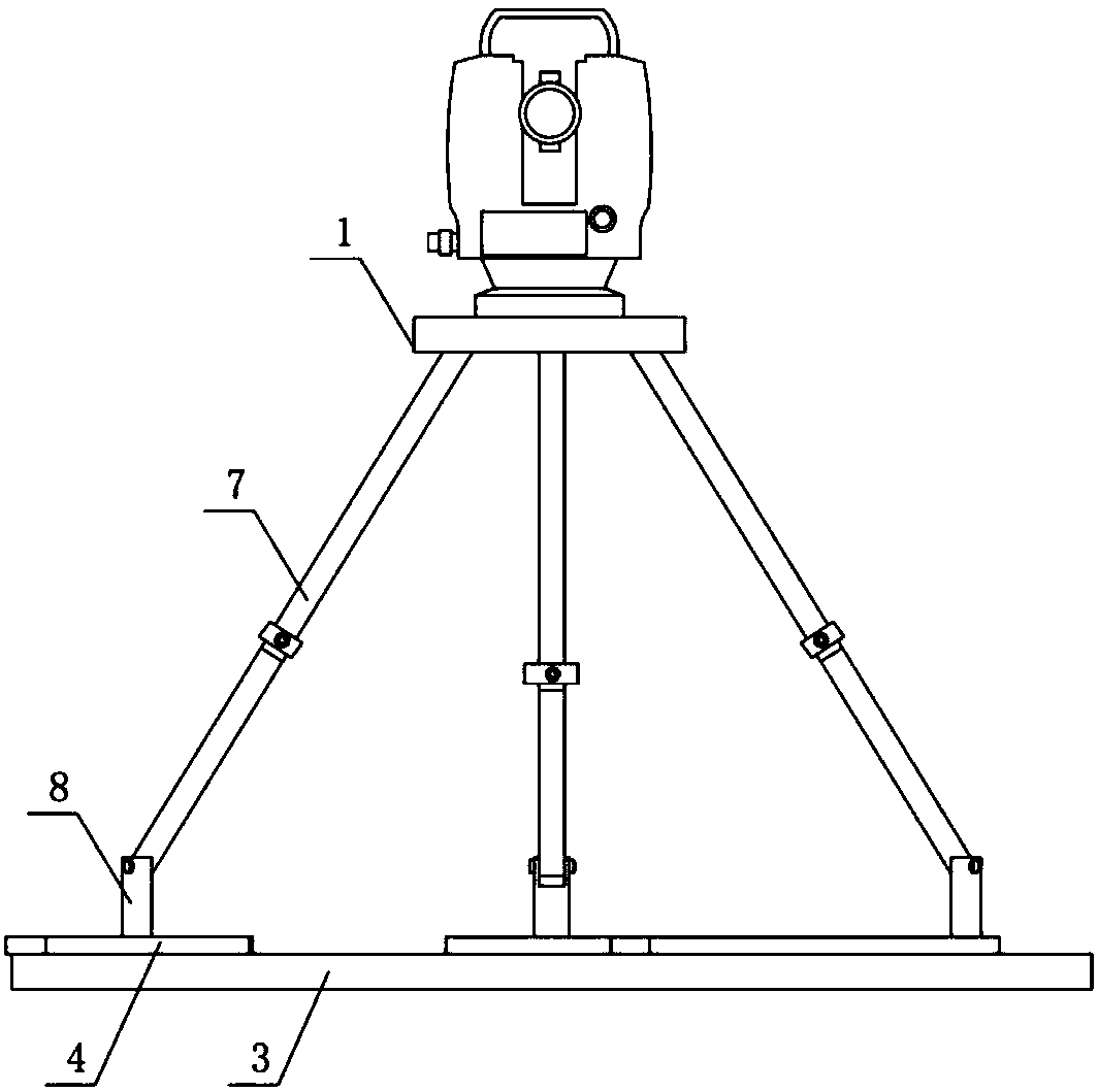 Portable support frame for surveying and mapping