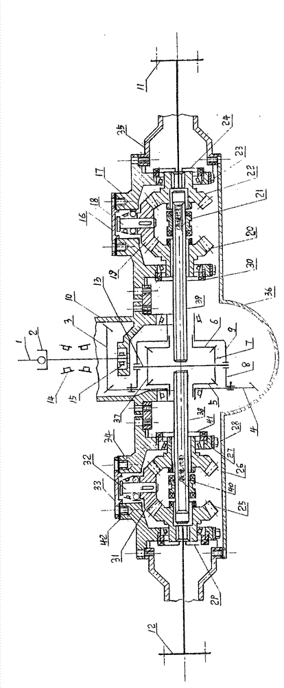 Novel steering-mode gear transmission of wheeled locomotive