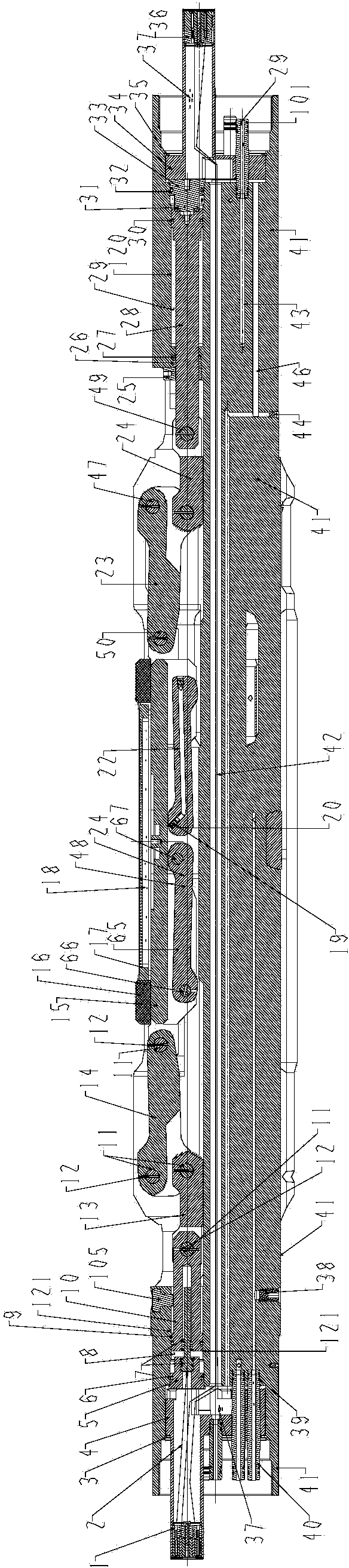 Pushing and setting device